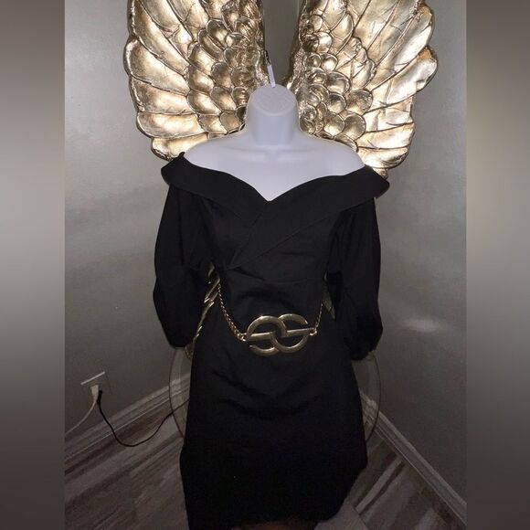 Donna Mizani Camilla off the shoulder dress, bell sleeves - Picture 9 of 13